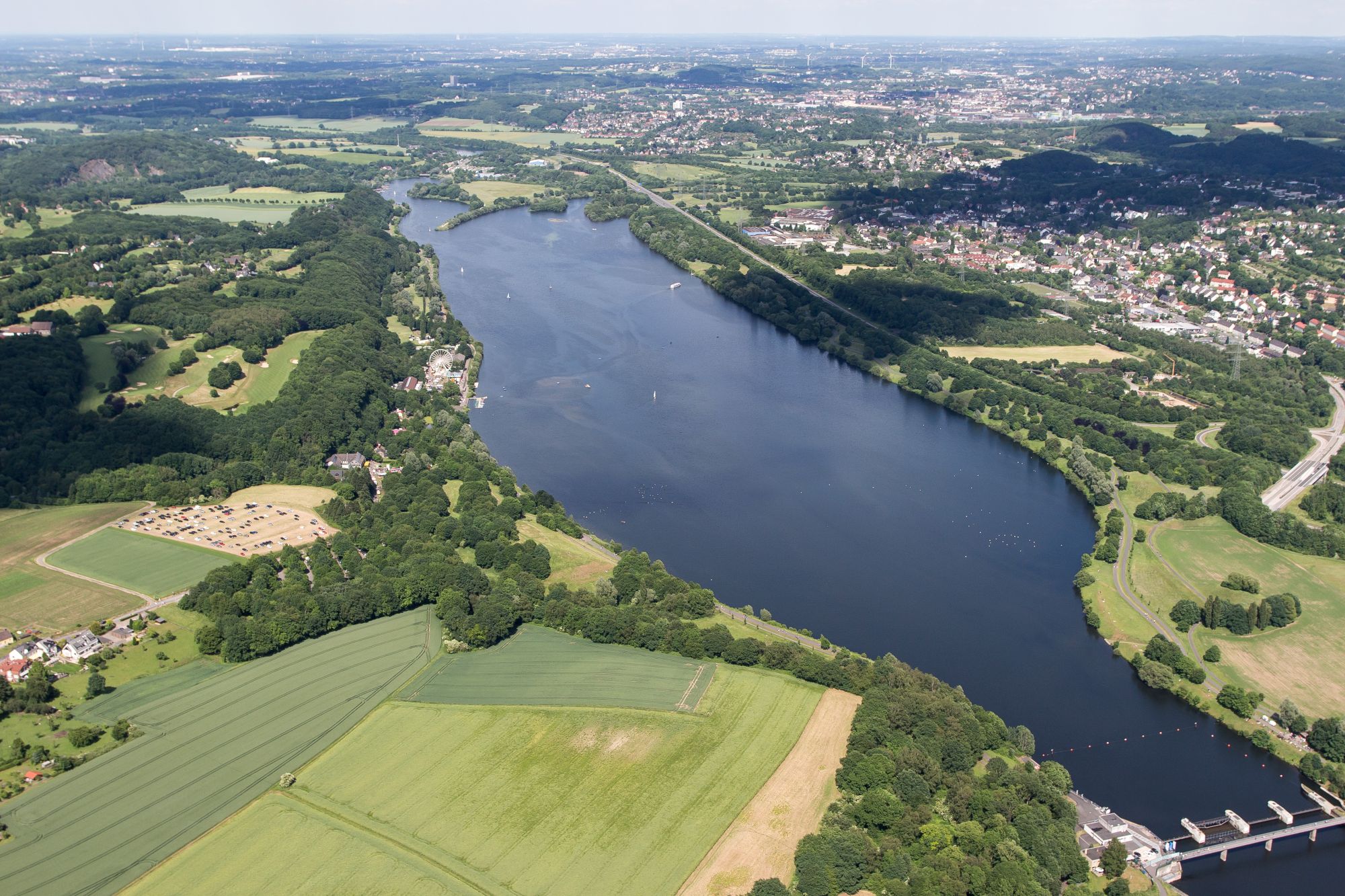 View of the Ruhr from above